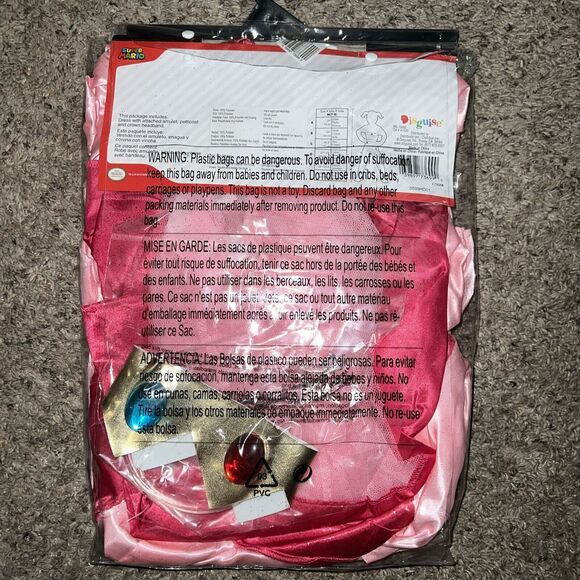 Super Mario Brothers - Princess Peach Costume Child's Deluxe Medium 7-8‎ - Picture 4 of 4